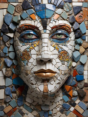 Mosaic gods illustration