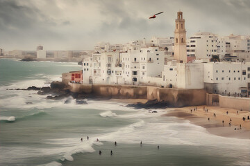 Obraz premium view of the city of the sea