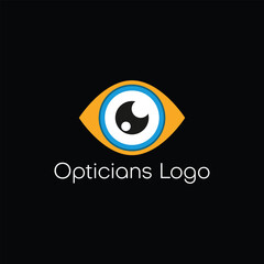 eyes opticians logo design vector