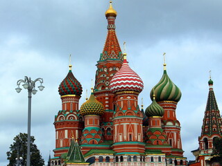  Church in Moscow. A historic building of the 16th century with colorful domes. The most famous...