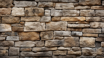 Fototapeta premium Medieval Stone Wall with Textured Surface