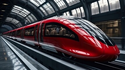 train in motion blur high tech futuristic vehicle 