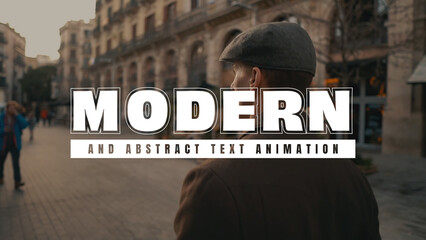 Modern and Abstract Text Animation - obrazy, fototapety, plakaty