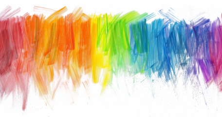 Vibrant Wax Pastel Scribbles on Transparent