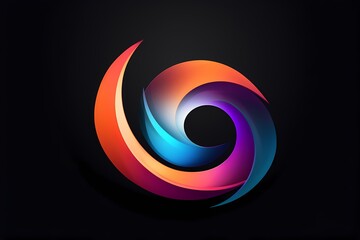 An abstract symbol logo depicting fluidity and motion