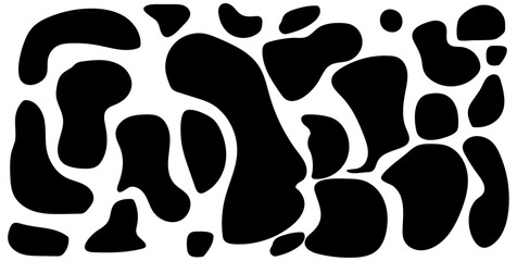 set of abstract organic irregular blobs