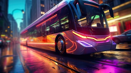 city bus high tech futuristic vehicle 