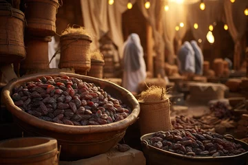 Fotobehang dates at the souq or food market © Atiq