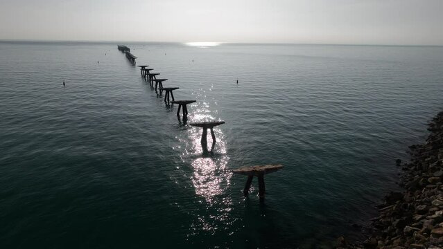 Pantalan del Puerto de Sagunto en Valencia