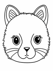 Animal faces coloring pages