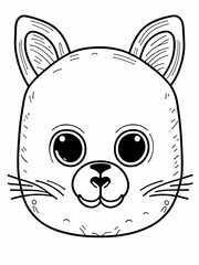 Animal faces coloring pages