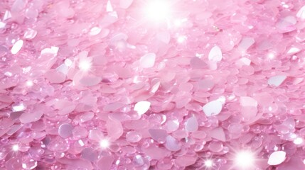 Sparkling Light Pink Glitter Texture Background. Shimmering Abstract Wallpaper for Celebration