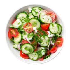 Delicious Greek Salad Isolated on a Transparent Background 