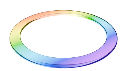 Spectrum Halo: A mesmerizing translucent ring dances with vibrant gradient colors, perfect for modern designs and artistic projects. Download this 3D rendered gem today