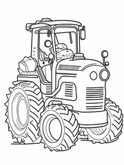 Tractor coloring pages for kids