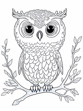 Owl coloring pages for kids