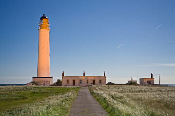 Europa, Grossbritannien, Schottland, Barns Ness, Leuchtturm, Strasse