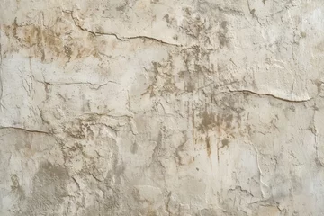Papier Peint photo Vieux mur texturé sale Stucco-Textured Beige Concrete Wall - Macro Closeup of Rough Pastel Surface