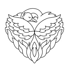 Intricately Patterned Heart Illustration Designed for Coloring and Relaxation