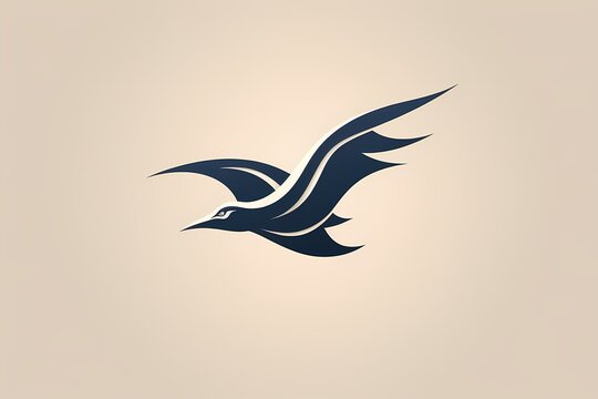Whimsical seagull face logo with a graceful demeanor, perfect for a nautical-themed brand, isolated on a clean and contemporary background