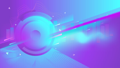 Abstract sound technology background. Electronic dance music