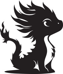 Baby Dragon Silhouettes EPS Baby Dragon  Vector Baby Dragon  Clipart