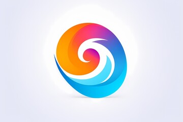 A dynamic and abstract swirl symbol logo illustration, conveying creativity and innovation, isolated on a modern and vibrant solid backdrop
