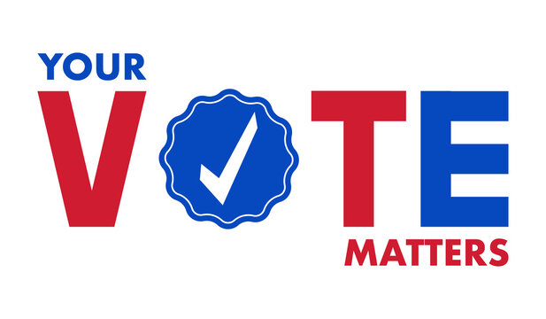 Vote , United States of America Presidential Election text icon 