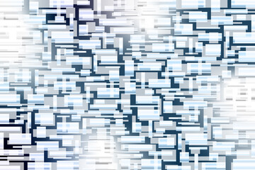 Abstract geometric background in white and blue colors. Repetitive rectangular pattern. Clean clear image.