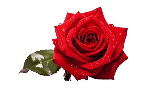 Red Rose isolated on transparent background