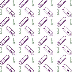 Capsule icon trendy multicolor repeating pattern beautiful illustration white background