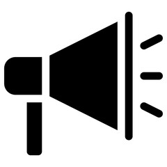 megaphone icon, simple vector design