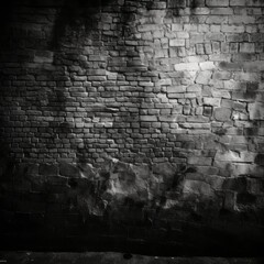 Black and white photograph black wall