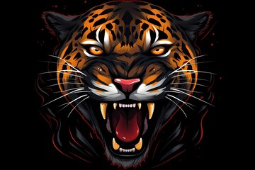 A fierce jaguar face logo symbolizing strength and stealth