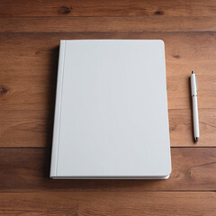 Blank book cover mockup template