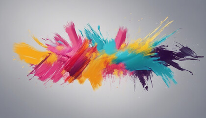 bstract Color Symphony: Vector Art Graphic with Textured Paint Smears
