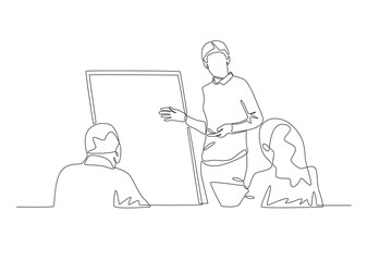 A group of people are meeting