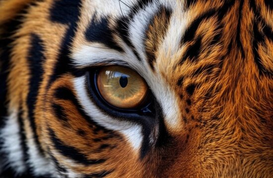 close up of a tiger eye