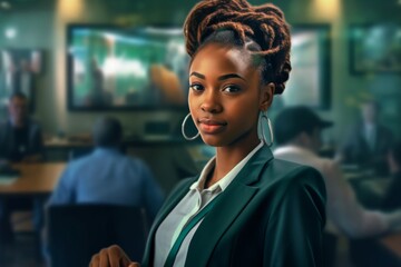 Obraz premium young african business woman