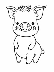 Pig coloring pages for kids