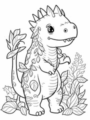 Dinosaurs coloring pages for kids