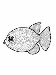Fish coloring pages for kids