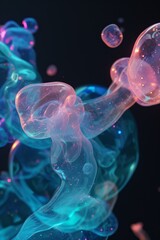 3D glow shape Bubbles