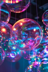 3D glow shape Bubbles