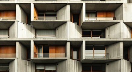 Obraz premium Neo brutalism building backdrop