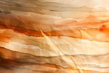 Overlapping watercolor art paint textures beige, brown, terracotta abstract.