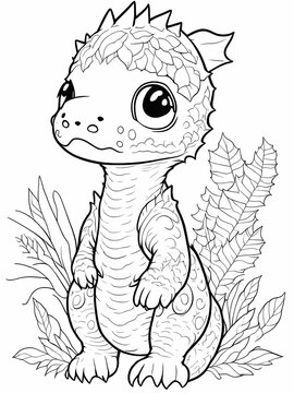 Dinosaurs coloring pages for kids
