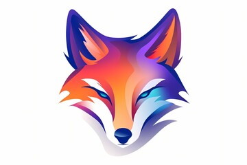 A playful fox face logo with vibrant colors and a mischievous expression