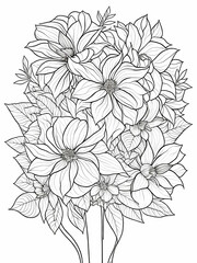 Flower coloring pages for adults