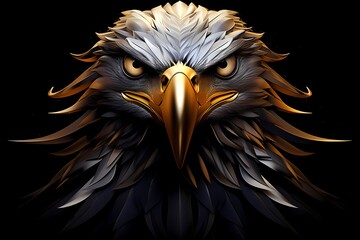 A regal eagle face logo depicting power and freedom